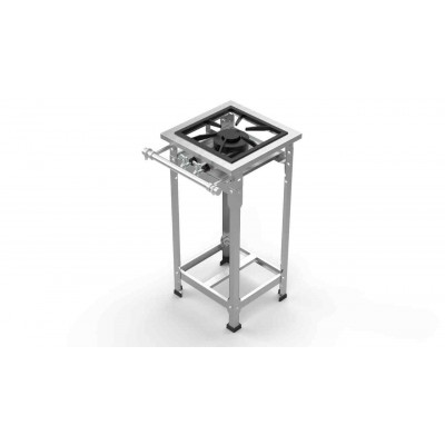 FOGÃO AÇO INOX 1 BOCA BAIXA PRESSÃO QUEIMADOR DUPLO